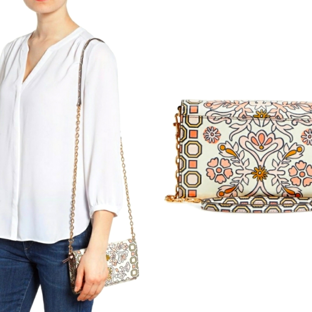 Tory Burch Hicks Garden crossbody bag wallet